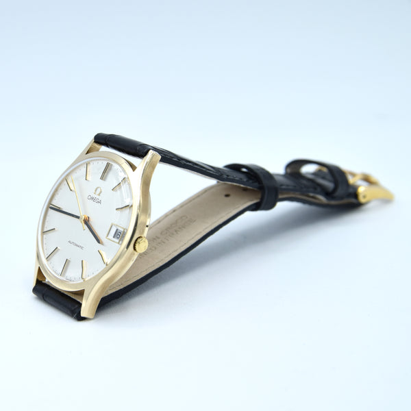 1976 Omega automatic Dress Watch Box set in Solid 9ct Gold English Case Model 162422