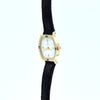 1984 Ladies Omega petite Tonneau wristwatch in Solid 9ct Gold with strap - Buckle - Box