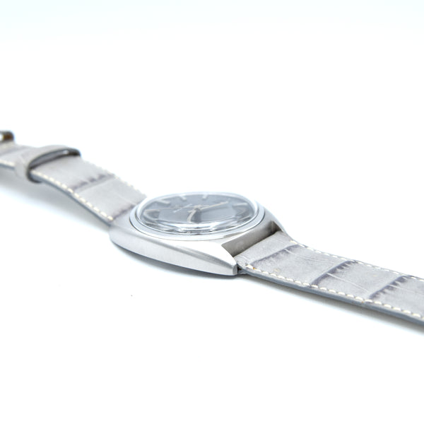 1960s Bucherer 1888 Automatic swiss classic wristwatch with Graphite dial in Stainless Steel