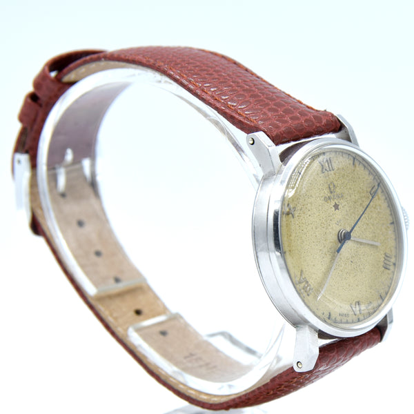1939 Rare Omega Brazilian market CK2099 'Teddington' Red Star with raised roman numerals 30T2 PC