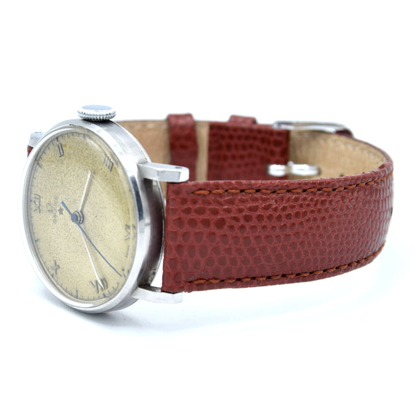 1939 Rare Omega Brazilian market CK2099 'Teddington' Red Star with raised roman numerals 30T2 PC