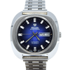 1970s Nivada Compensamatic Fumé blue Day Date automatic watch in Stainless Steel on Bracelet