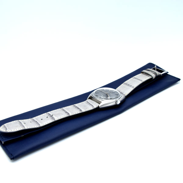 1960s Bucherer 1888 Automatic swiss classic wristwatch with Graphite dial in Stainless Steel