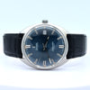 1969 Omega automatic cosmic date Model 166.026 in Stainless Steel Monocoque case with blue dial