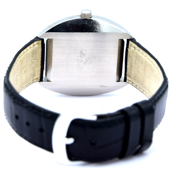 1969 Omega automatic cosmic date Model 166.026 in Stainless Steel Monocoque case with blue dial