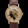 1970 Curtis sleek unusual and quirky slim Dress $20 liberty coin watch - Like New