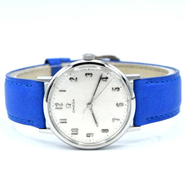 1970 Omega Manual Wind with Unusual Arabic Numerals Model 131.019 in Stainless Steel
