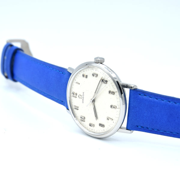 1970 Omega Manual Wind with Unusual Arabic Numerals Model 131.019 in Stainless Steel