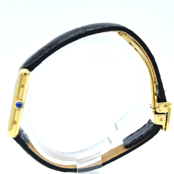 1998 Classic Cartier Tank Must De with 'Lemon' Roman Numeral Dial with full box and papers