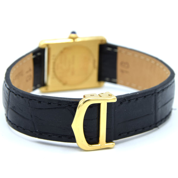 1998 Classic Cartier Tank Must De with 'Lemon' Roman Numeral Dial with full box and papers