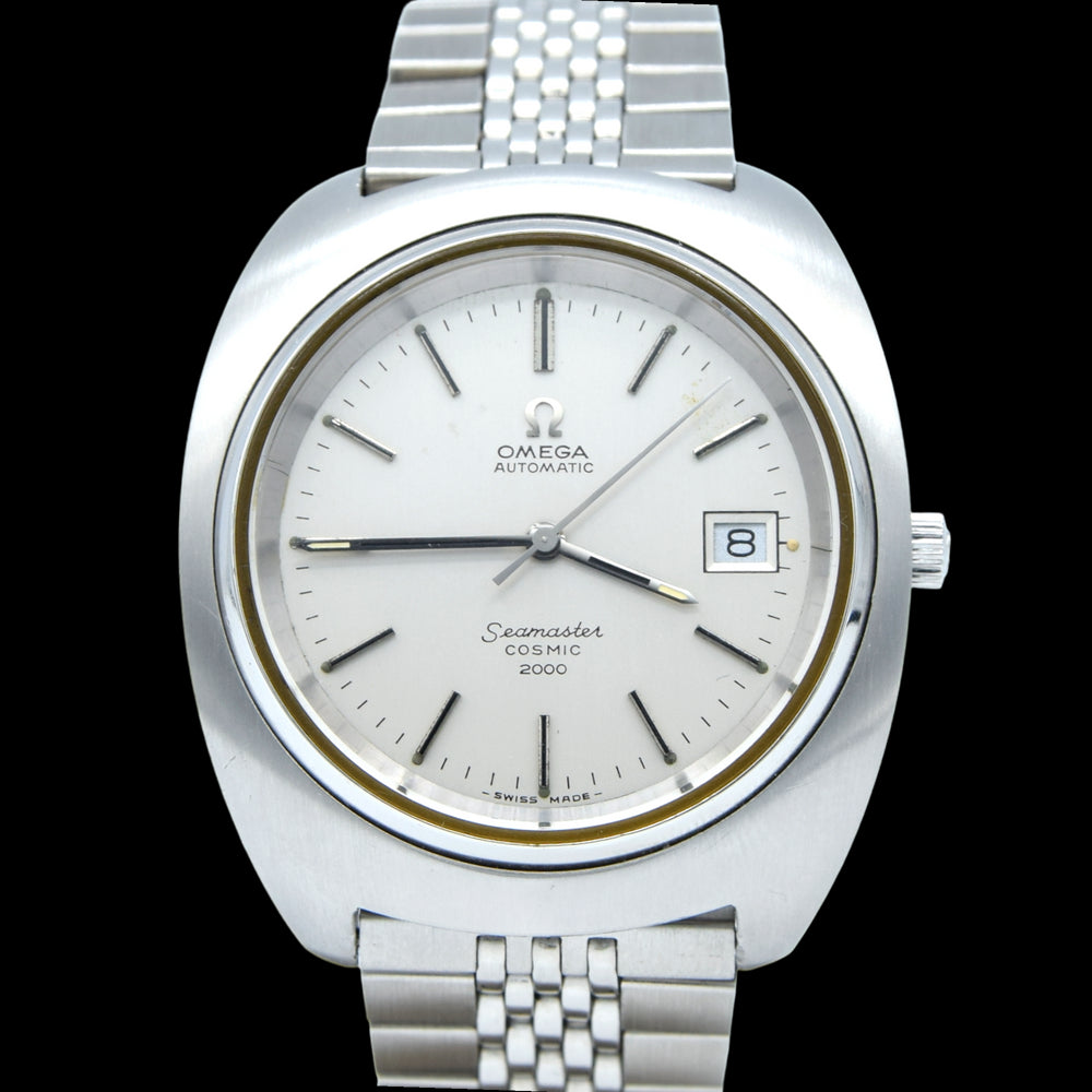 1972 Large Seamaster Cosmic 2000 Automatic Date Date Model 166.132 silvered dial on Bracelet