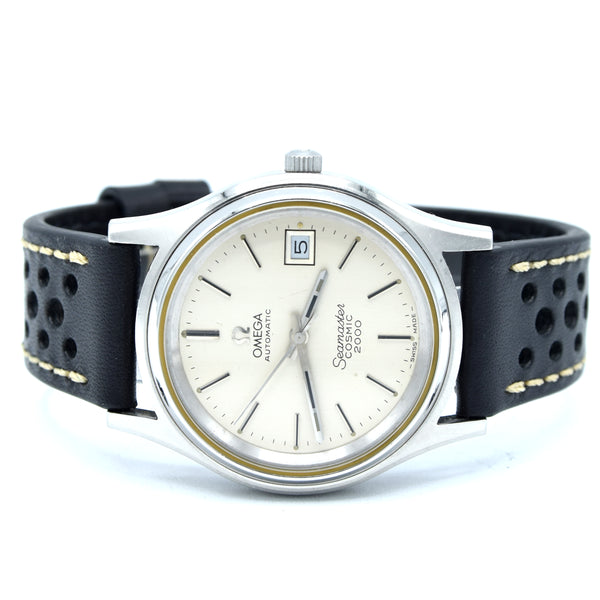 1973 Omega Large 38mm Seamaster Cosmic 2000 Automatic Date Model 166.128 with Silvered Dial