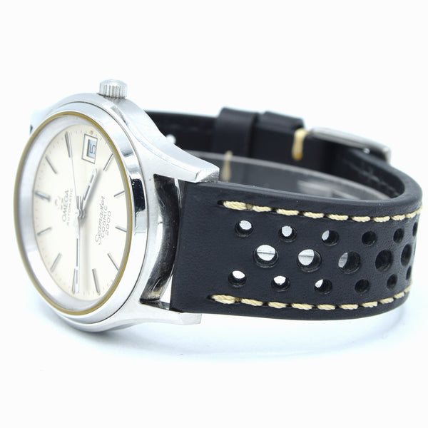 1973 Omega Large 38mm Seamaster Cosmic 2000 Automatic Date Model 166.128 with Silvered Dial