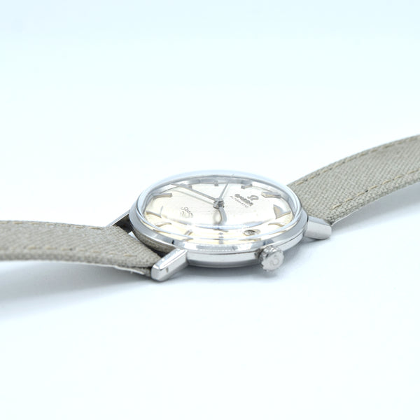 1963 Omega Automatic Seamaster De Ville Date Model 166.020 Wristwatch with Linen Dial