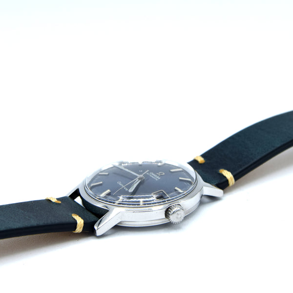 1969 Omega Geneve Automatic calendar  Model 166.070 with Stunning Rare Electric Blue Dial caliber 565