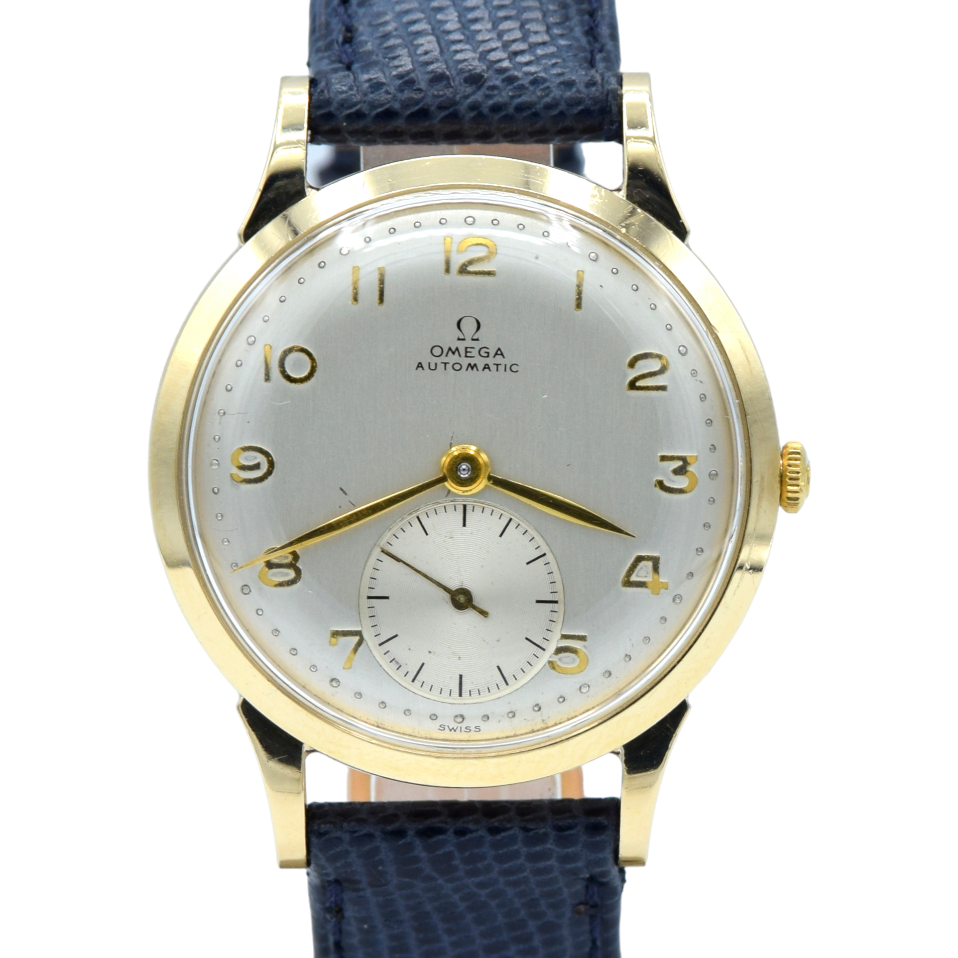1949 Omega automatic watch in 9ct Gold with stunning original Arabic numerals bumper caliber