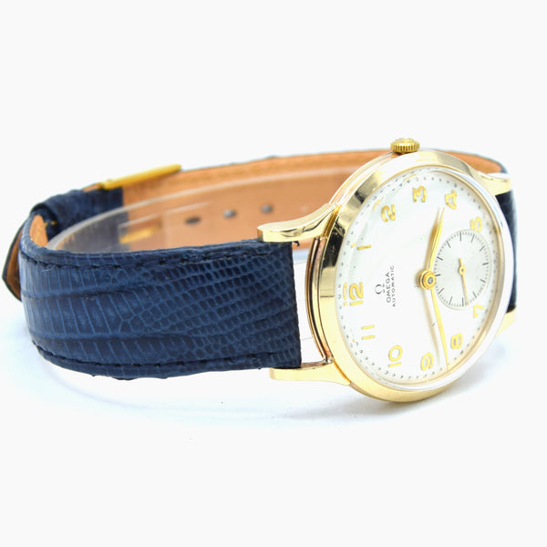 1949 Omega automatic watch in 9ct Gold with stunning original Arabic numerals bumper caliber