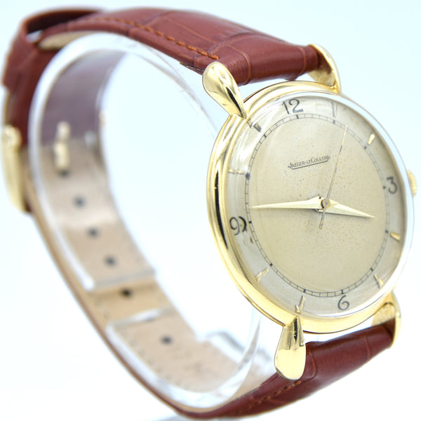 1948 Jaeger-LeCoultre Solid 18ct Gold Dress Watch with Original Patina Dial & Teardrop Lugs