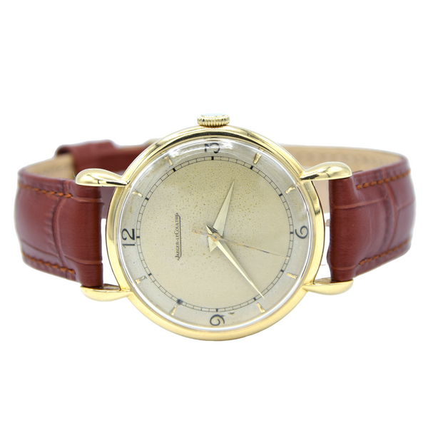 1948 Jaeger-LeCoultre Solid 18ct Gold Dress Watch with Original Patina Dial & Teardrop Lugs