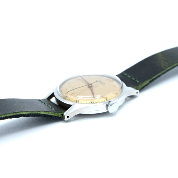 1950s Doxa Non Magnetic Manual Wind Dress Wristwatch with Original Salmon patina Dial