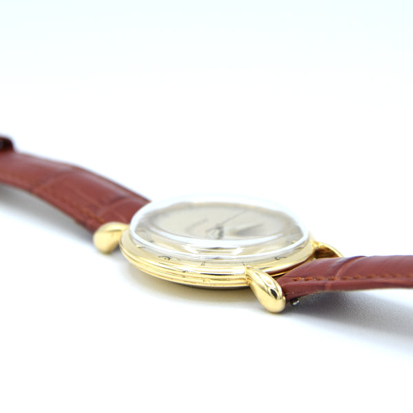 1948 Jaeger-LeCoultre Solid 18ct Gold Dress Watch with Original Patina Dial & Teardrop Lugs