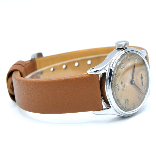 1944 Tissot Antimagnetique Manual Wind Wristwatch Model 6076 with Original Patina dial