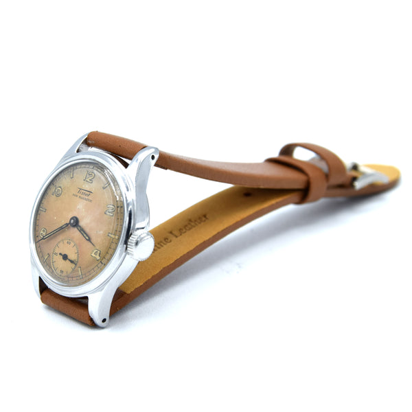 1944 Tissot Antimagnetique Manual Wind Wristwatch Model 6076 with Original Patina dial