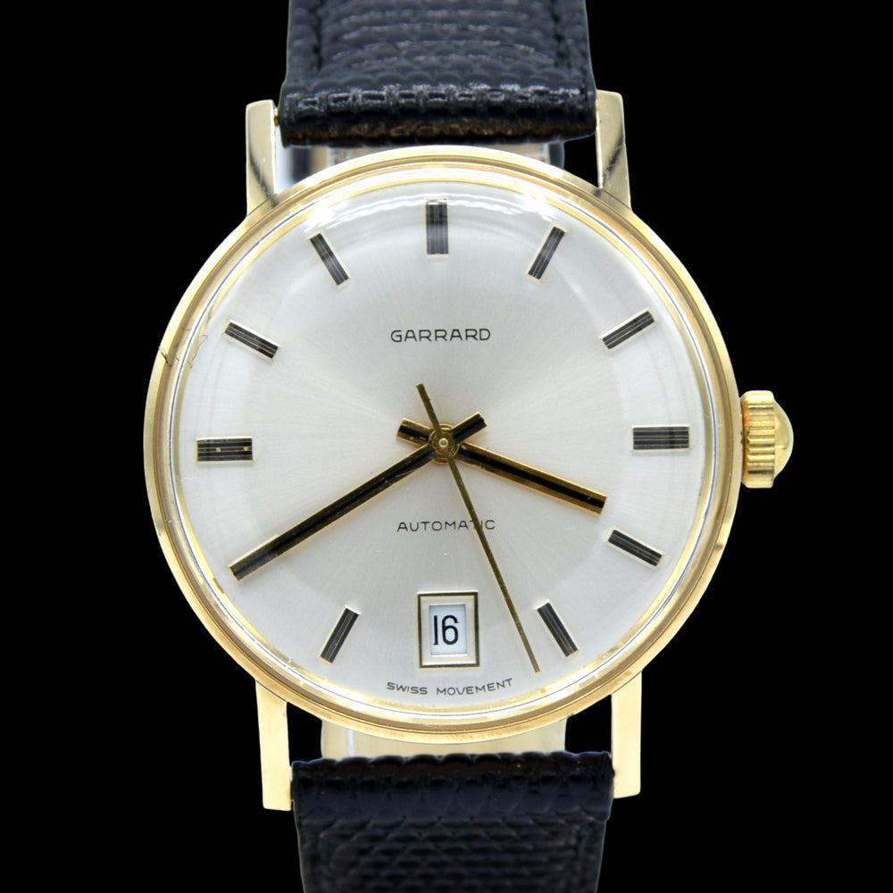 1979 Garrard Automatic Date Wristwatch in solid 9ct Gold with Original Box