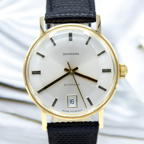 1979 Garrard Automatic Date Wristwatch in solid 9ct Gold with Original Box