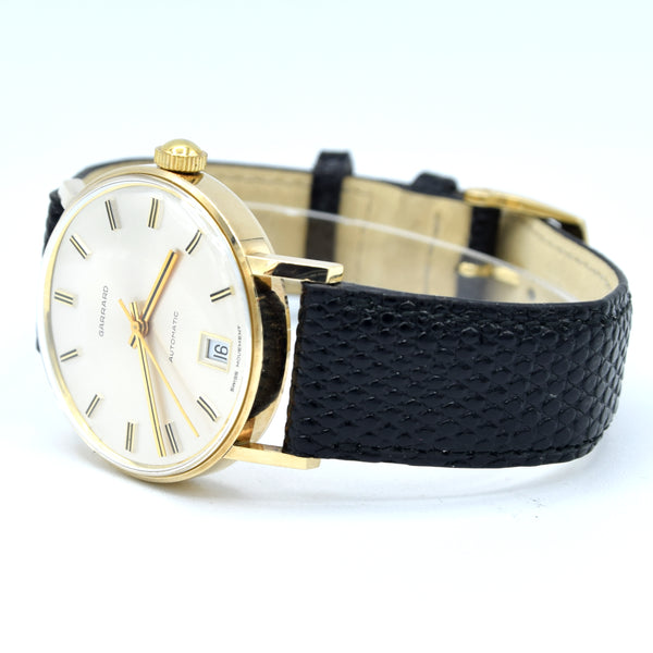 1979 Garrard Automatic Date Wristwatch in solid 9ct Gold with Original Box