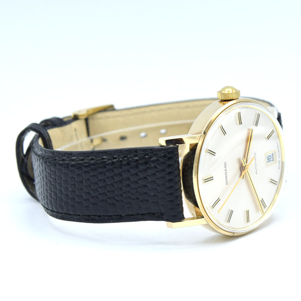 1979 Garrard Automatic Date Wristwatch in solid 9ct Gold with Original Box