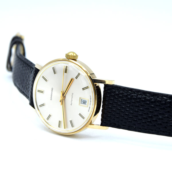 1979 Garrard Automatic Date Wristwatch in solid 9ct Gold with Original Box