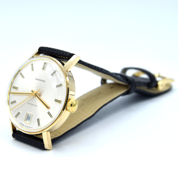 1979 Garrard Automatic Date Wristwatch in solid 9ct Gold with Original Box