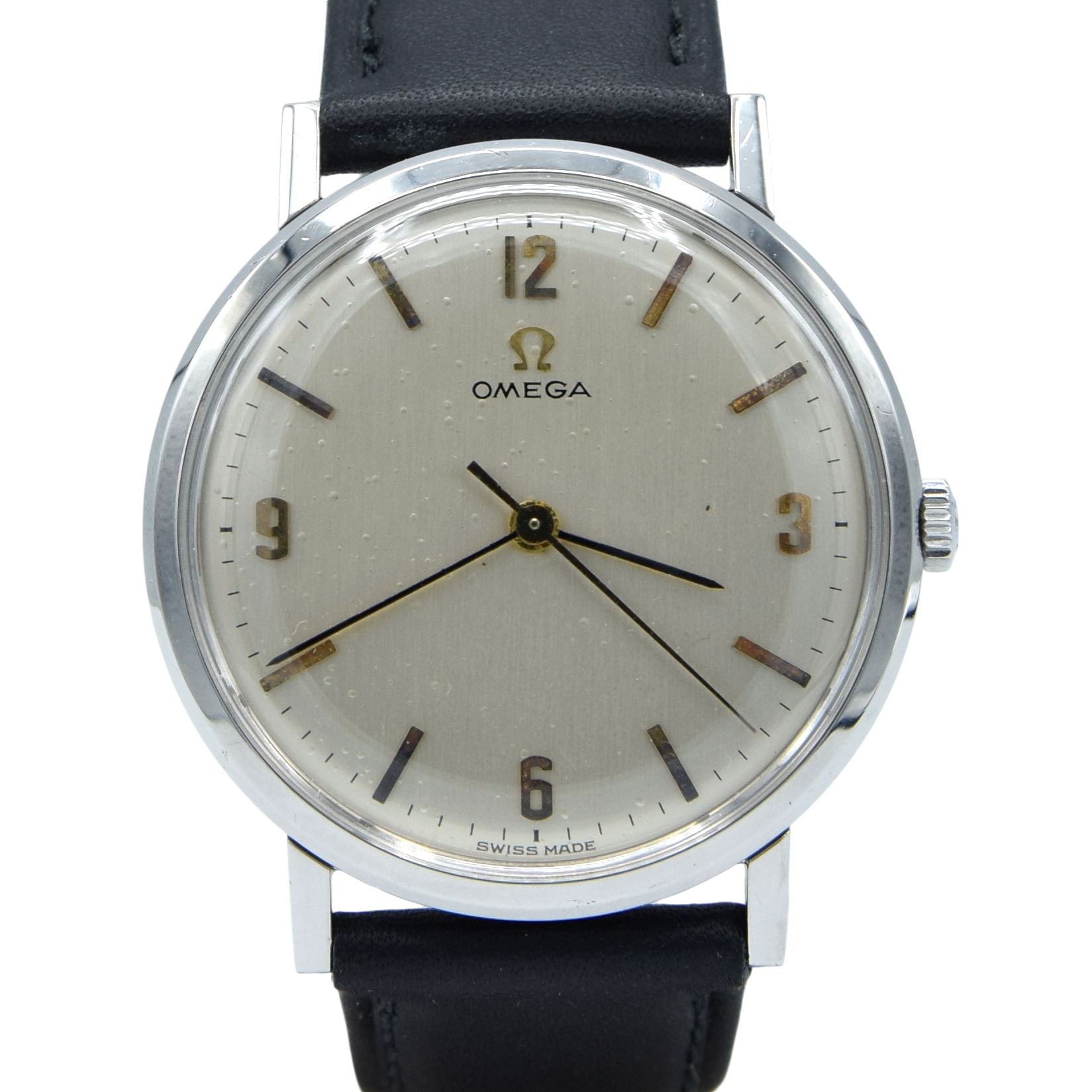(RESERVED) 1967 Omega Explorer dial Unusual Arabic Numerals Model 131.019 with papers - books and original receipt