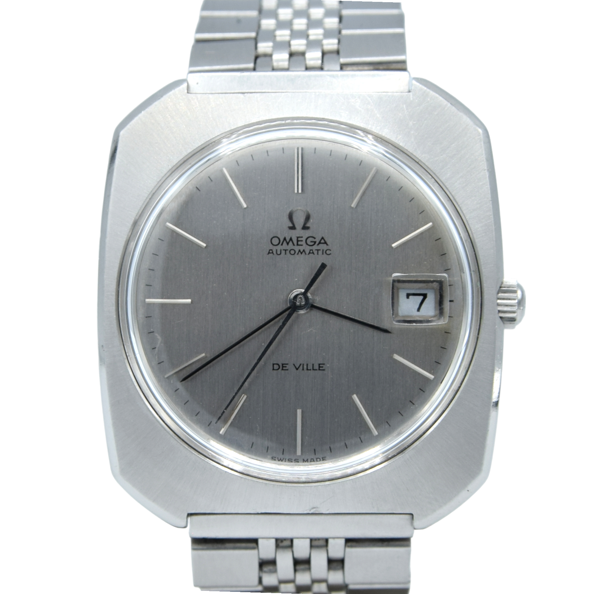1970 Omega De Ville large octagonal Automatic watch model 166.085 in Steel on Bracelet