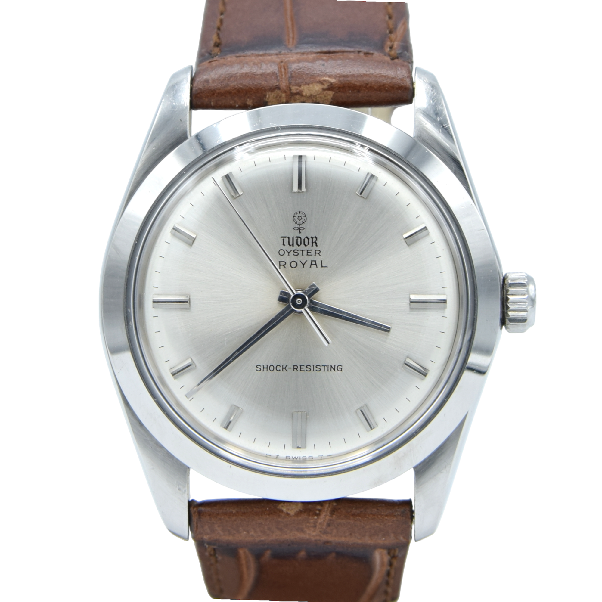 1965 Tudor Oyster Royal Wristwatch Model 7984 with Satin Silvered Dial in Stainless Steel 34mm
