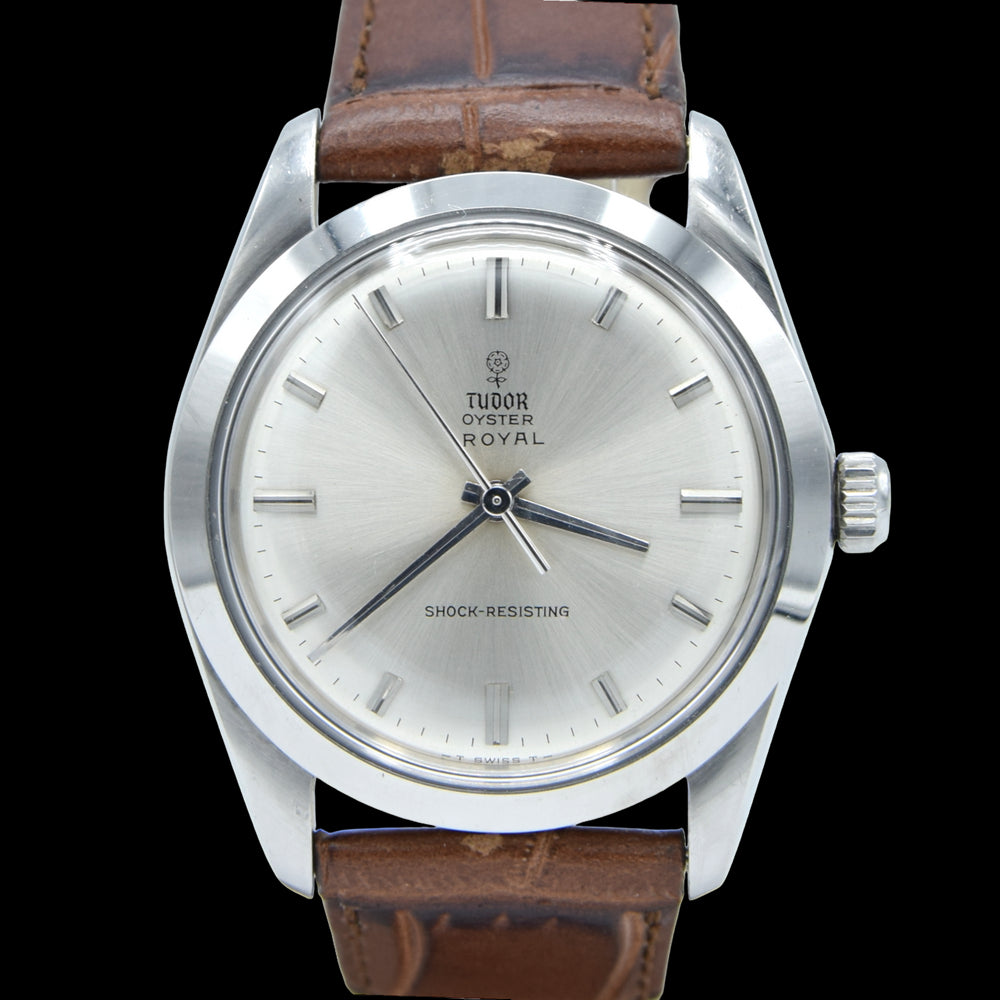 1965 Tudor Oyster Royal Wristwatch Model 7984 with Satin Silvered Dial in Stainless Steel 34mm