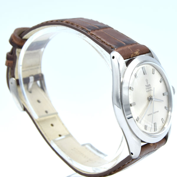 1965 Tudor Oyster Royal Wristwatch Model 7984 with Satin Silvered Dial in Stainless Steel 34mm