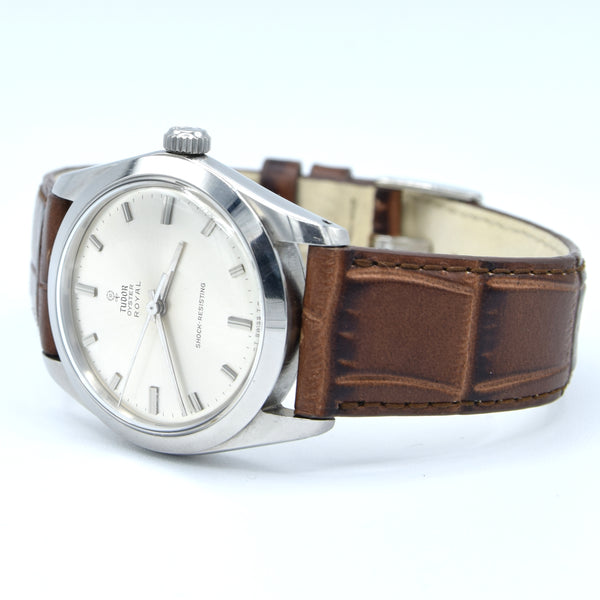 1965 Tudor Oyster Royal Wristwatch Model 7984 with Satin Silvered Dial in Stainless Steel 34mm