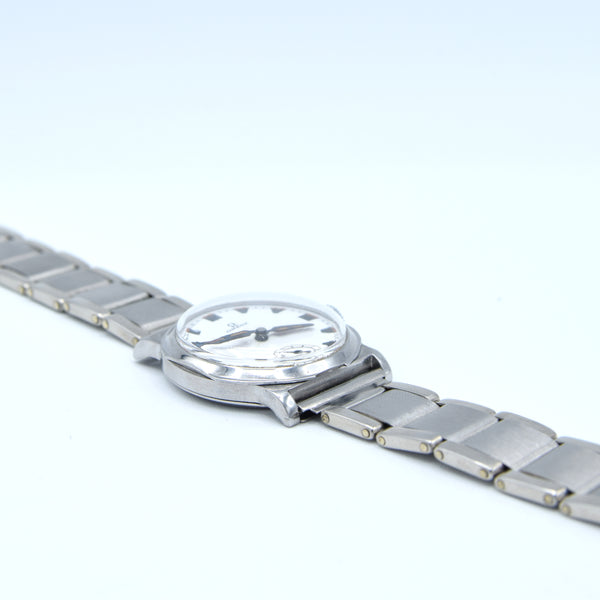 1934 Rare Omega Foibos CK 785 with Deco Enamelled Dial in Stainless Steel on Period Swiss Bracelet