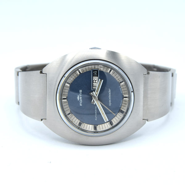 1970s Fortis blue Day Date automatic