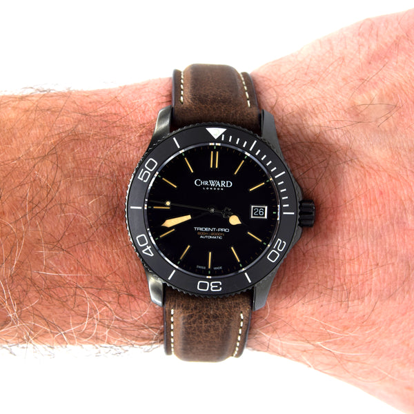 2017 Christopher Ward Discontinued Original C60 Trident Mk.2 PVD Pro 600 box & papers