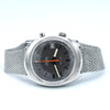1969 Omega Chronostop Genéve Date Model 146.009 with Grey Dial in Stainless Steel on omega mesh bracelet