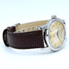 (RESERVED) 1950 Omega Automatic Bumper with Deco Arabic & Spearhead markers Model 2576 in Stainless Steel