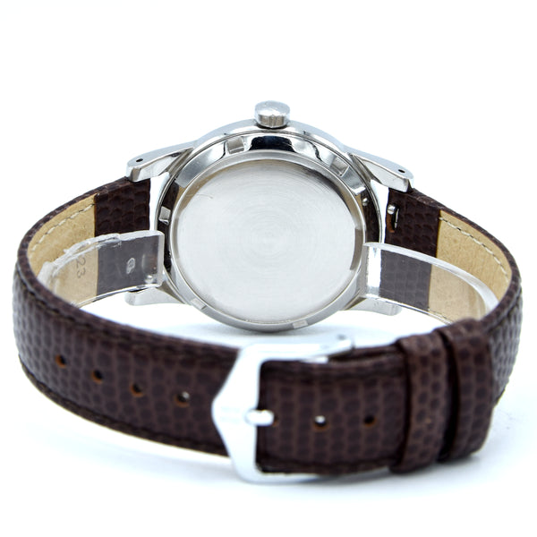 (RESERVED) 1950 Omega Automatic Bumper with Deco Arabic & Spearhead markers Model 2576 in Stainless Steel