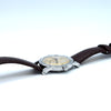 (RESERVED) 1950 Omega Automatic Bumper with Deco Arabic & Spearhead markers Model 2576 in Stainless Steel