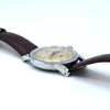 (RESERVED) 1950 Omega Automatic Bumper with Deco Arabic & Spearhead markers Model 2576 in Stainless Steel