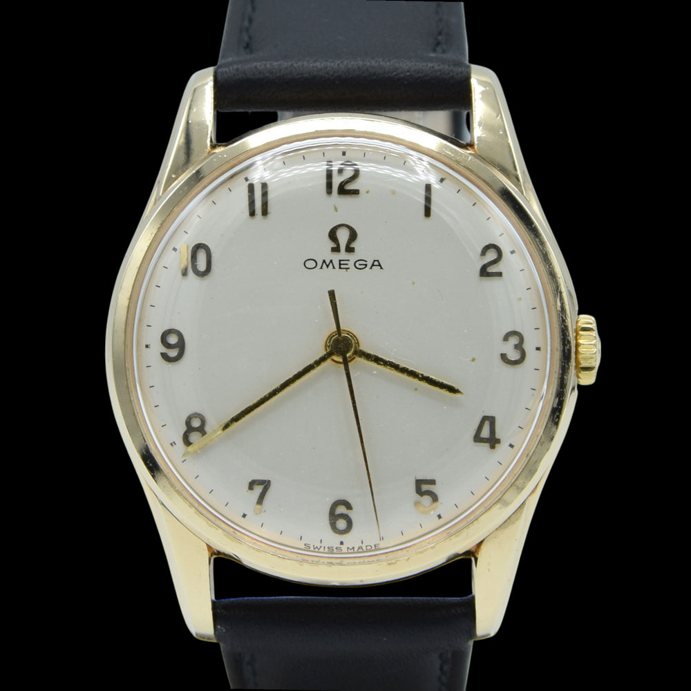 1964 / 1965 Omega full box & papers - Classic Dress Watch in Solid 9ct Gold Case Arabic numerals