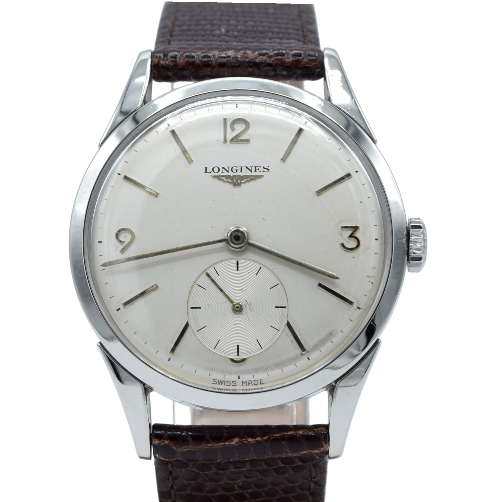 1959 Longines classic Dress Watch with Mixed line and Arabic Numerals Model 6666 with Archive extract