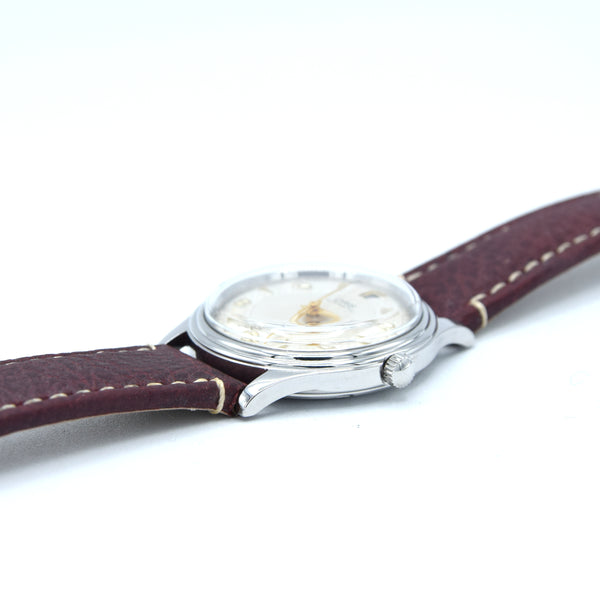 1990s Oris Date at 12 Automatic Wristwatch Model 7445 in 35mm Stainless Steel X2 tone dial